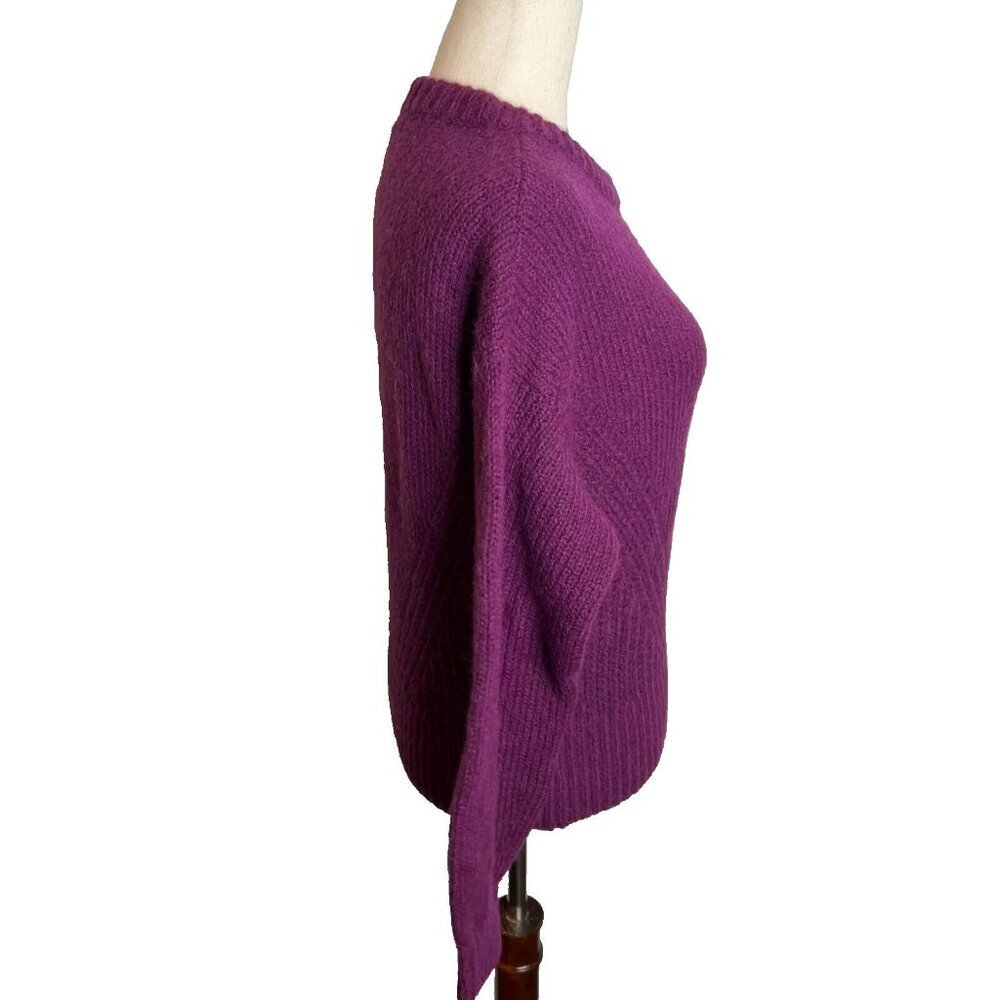 Madewell $80 Wool Blend Wedge Sweater Purple Size XS NO056 - Picture 4 of 7